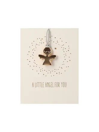 RAEDER | Weihnachts Deko MINI-ORNAMENT Weihnachtsmann | gold